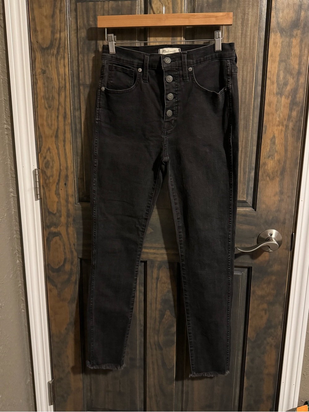 Madewell Black Skinny High-Rise Button-Fly Jeans